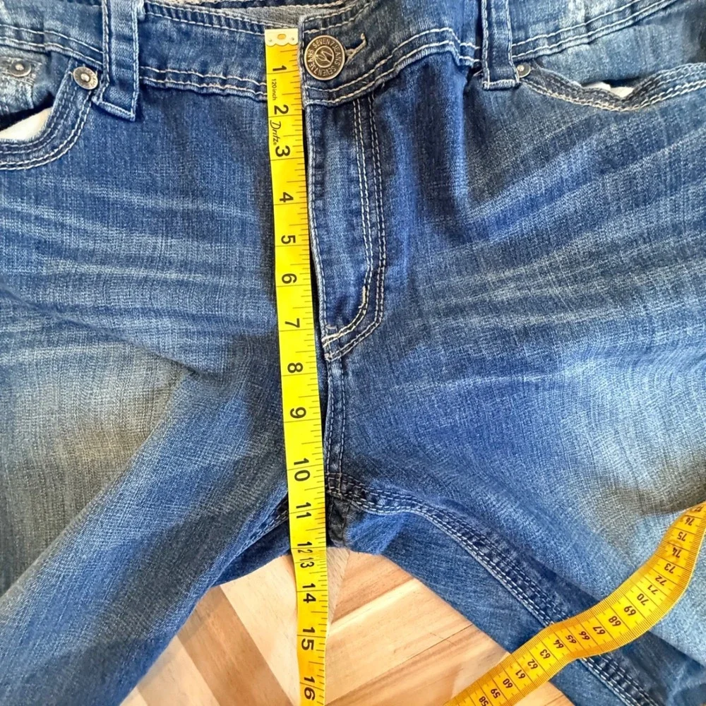 Seven7 Luxe‎ Relaxed Boyfriend Plus 22 Straight Leg Jeans Medium Wash Blue Denim